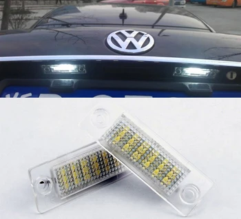 

2Pcs WHITE LED REAR LICENSE PLATE LIGHTS LAMPS ERROR FREE for Passat B5/Passat B6 5 door License lamp assembly