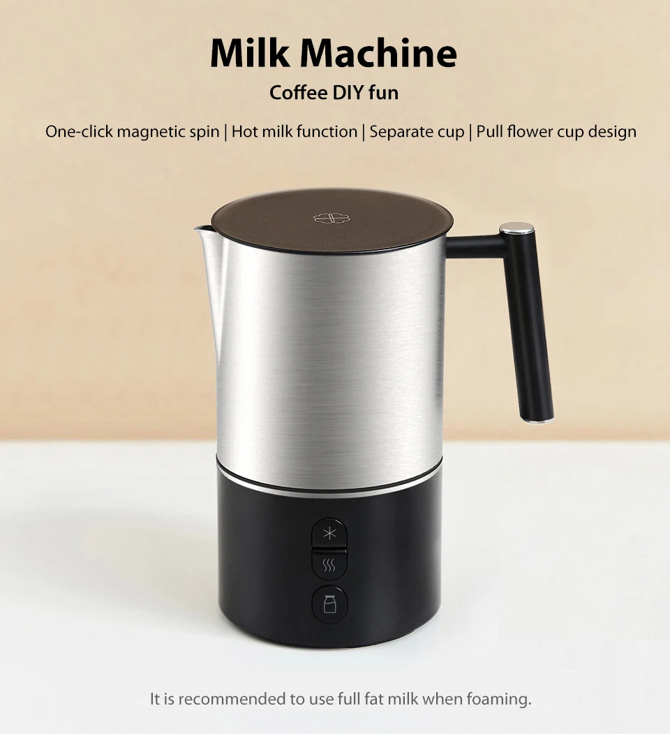 xiaomi scishare electric milk frother cappuccino shaker steamer jugs machine pitcher automatic foamer stainless maker for coffee (1)