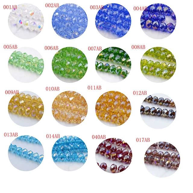 FLTMRH Shining Purple Color 3*4mm 145pcs Rondelle Austria faceted Crystal Glass Beads Loose Spacer Beads for Jewelry Making -