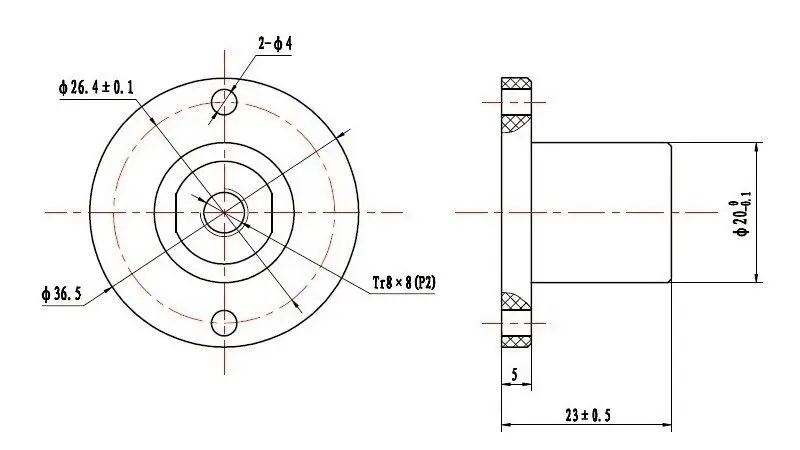 Противоударная гайка Funssor для TR8X2 TR8X4 TR8X8 ходовой винт 8 мм POM 3D принтера с