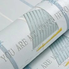 Environmental Cartoon Children's Room Wallpaper Boy Bedroom 3D Stereo Non-woven Mediterranean Sailing Stripe Wallpapers Environmental Cartoon Children's Room Wallpaper Boy Bedroom 3D Stereo Non-woven Mediterranean Sailing Stripe Wallpapers