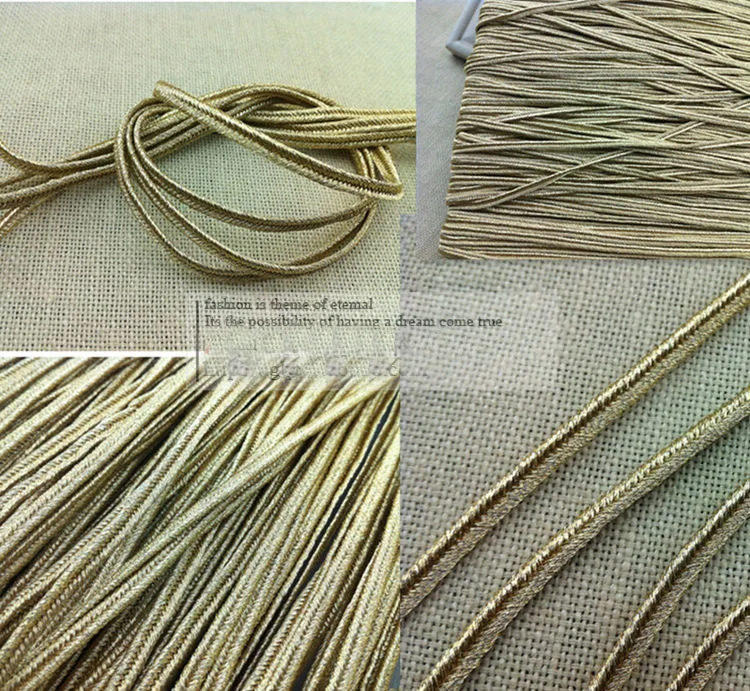 

20 yard 4mm wide gold/silver tapes braid lace trim ribbon ed5qre free ship