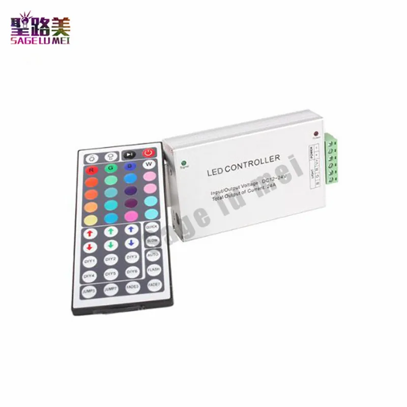 2016-best-price-1-pcs-DC12-24V-24A-44Key-IR-2Remote-RGB-Controller-led-controller-Free