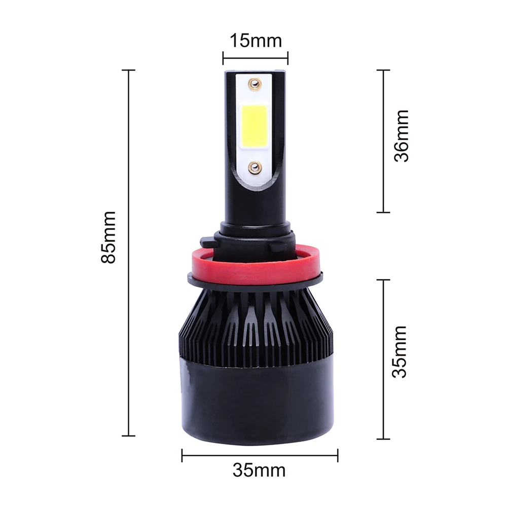 9005 лм 72 Вт C6 светодиодная фара для автомобиля Led COB чип супер яркий белый H4 H7 H11 9006 HB3