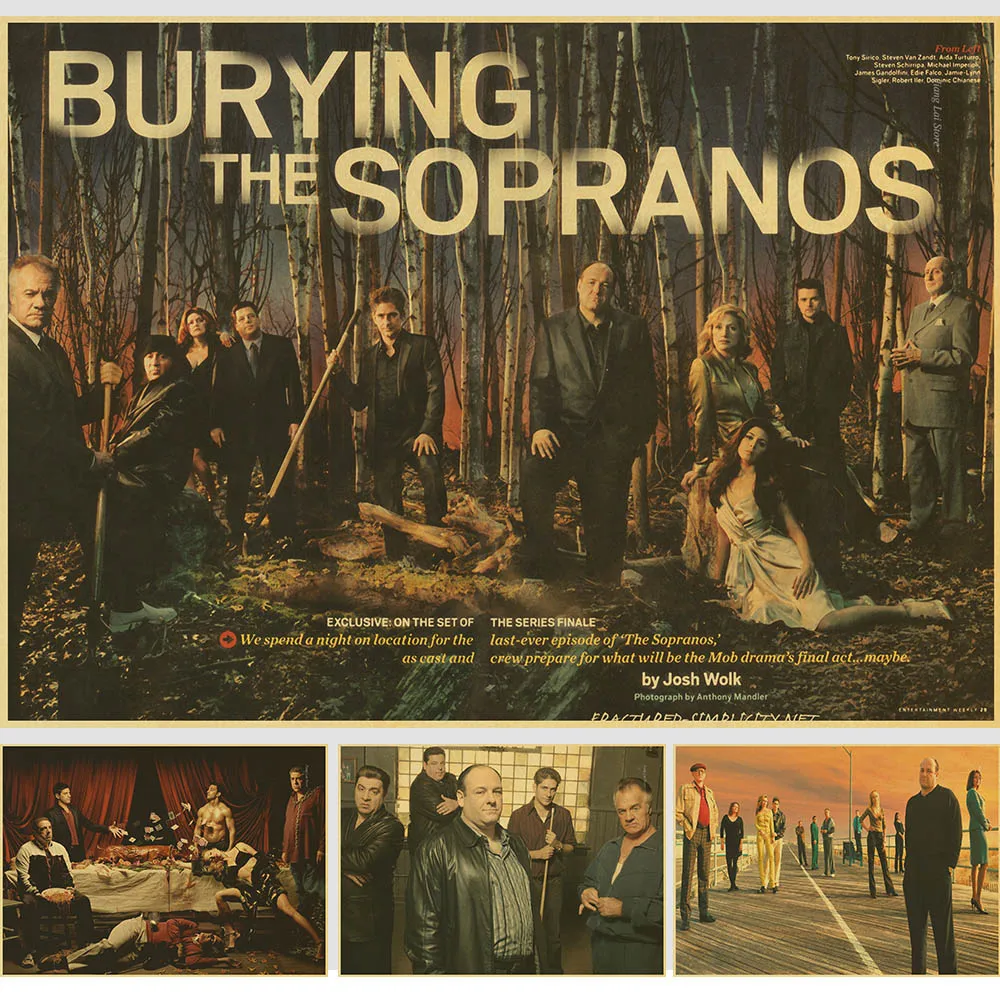 

James Gandolfini The Sopranos Vintage Paper Poster Wall Painting Home Decoration 42X30 CM 30X21 CM