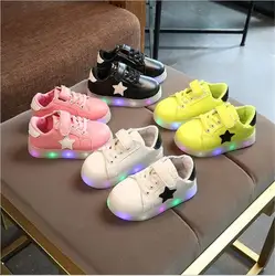 Модная детская одежда спортивная обувь красочные светодиодные фонари детей Обувь Повседневное без каблука Обувь для девочек мальчик