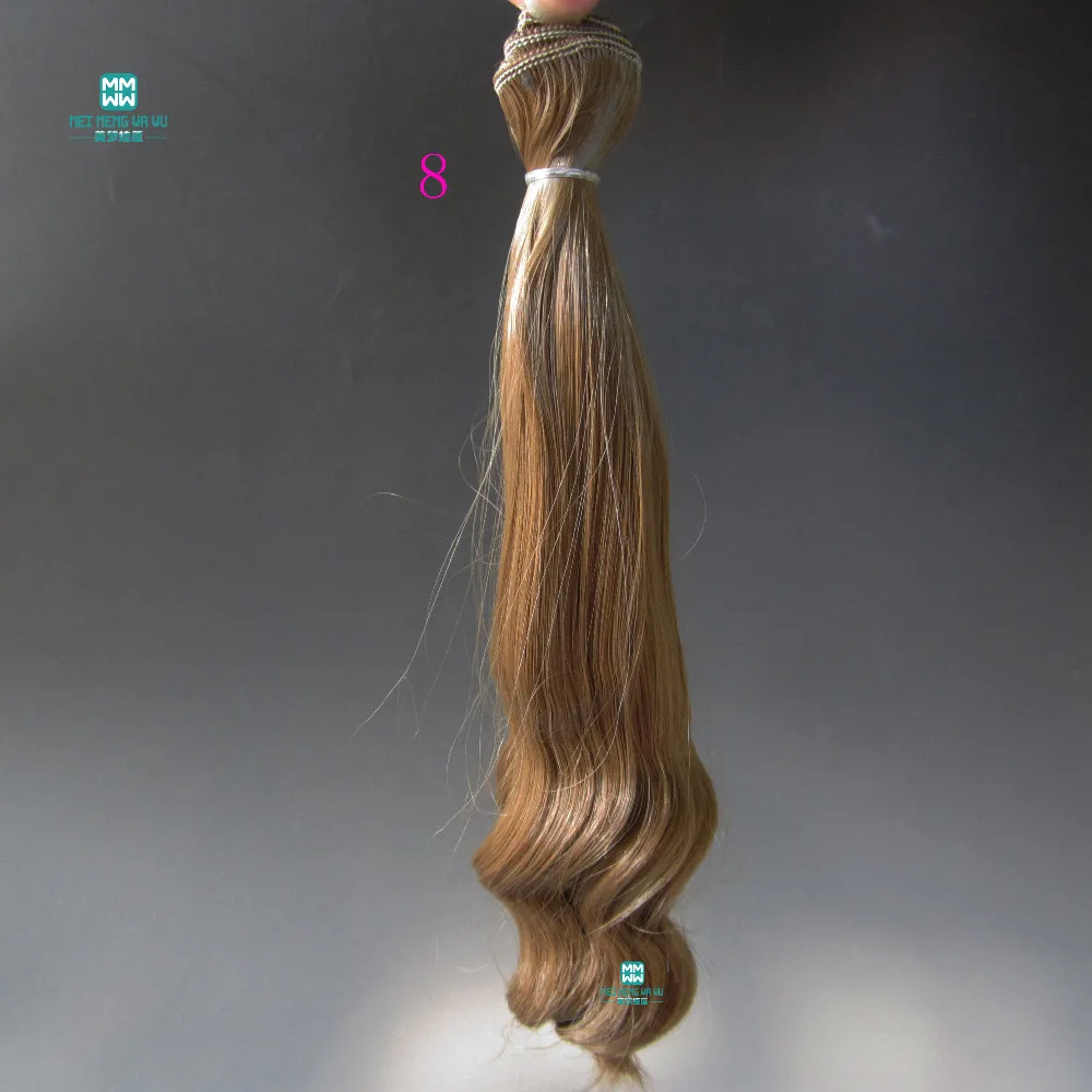 1 шт 20 см* 100 см натуральные тяжелые Кудри парики/волосы для 1/3 1/4 1/6 BJD/Аксессуары для кукол SD