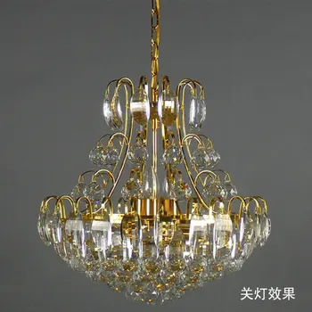 

110-220V Luxury Gold Crystal Chandelier Modern K9 LED Living Room lustres de cristal Indoor Lighting E14 Bulbs Free Shipping