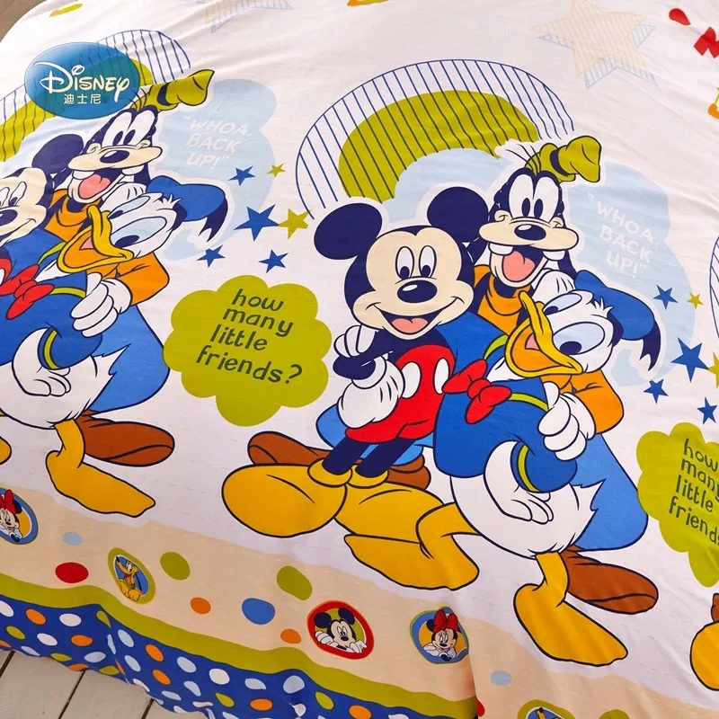 Disney Микки Мышь «Дональд Дак» набор постельного белья для детей Украшения в спальню хлопок Housse De Couette пододеяльник набор 3/4 шт