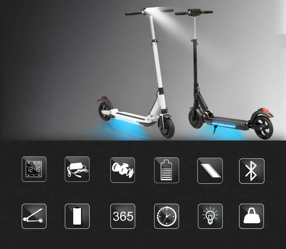 Clearance SUPERTEFF EW4 Pro folding kugoo App electric scooter 8 inch tires LED light e scooter with Bluetooth music 36V 350W 3 Clearance SUPERTEFF EW4 Pro folding kugoo App electric scooter 8 inch tires LED light e scooter with Bluetooth music 36V 350W 3