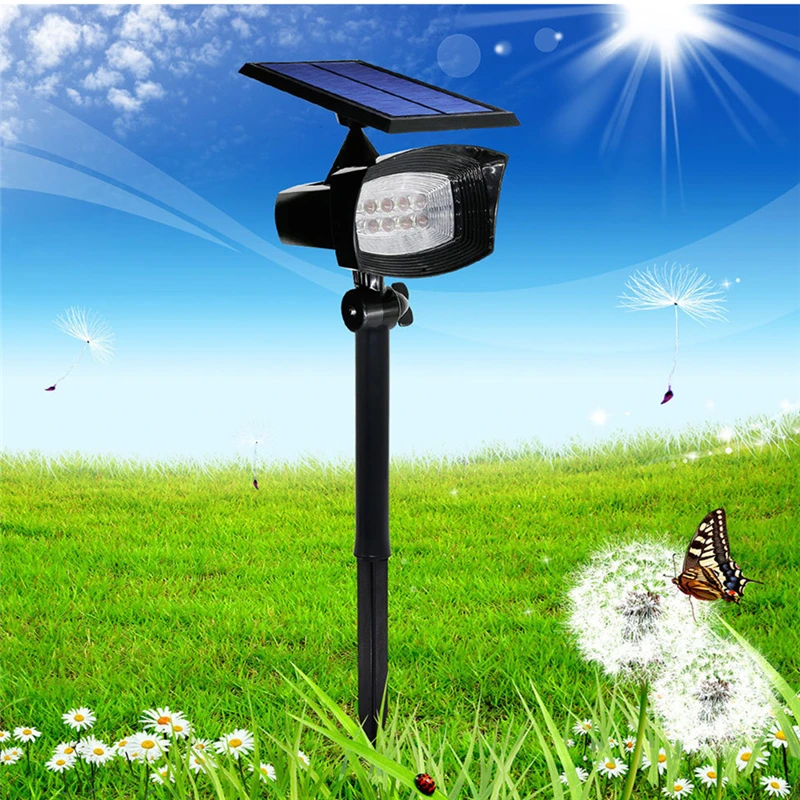 

8LED outdoor waterproof solar energy spotlight LED projection lamp solar outdoor spotlight wall lamp lawn garden lamp