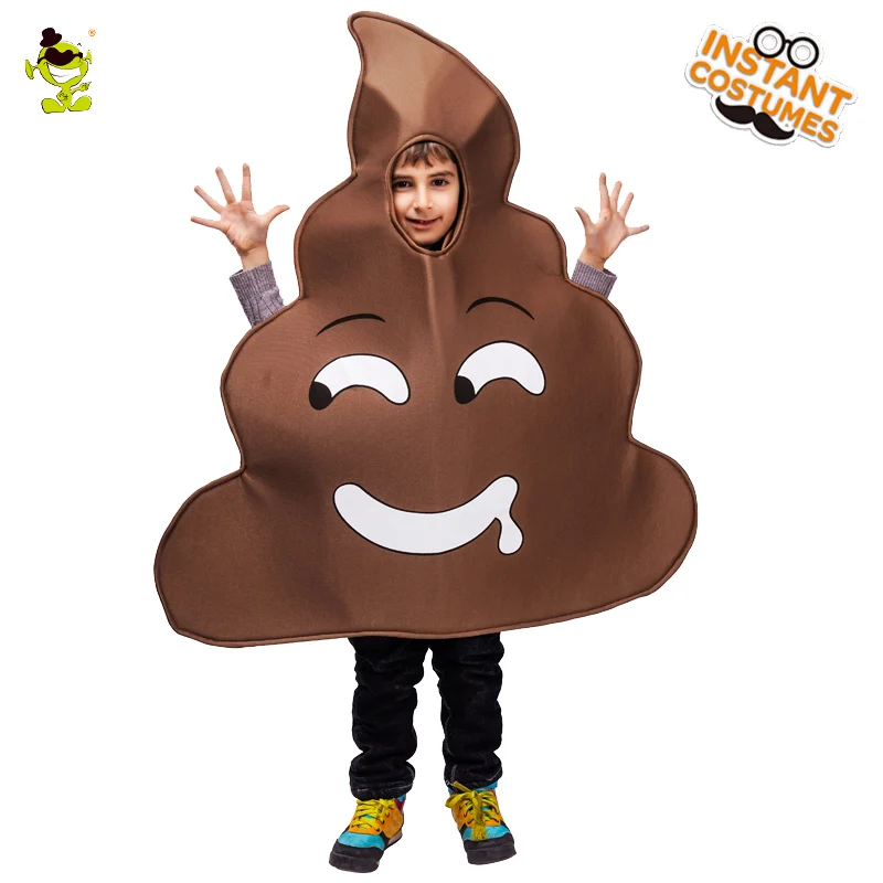 Мальчик Хэллоуин злой Poop Костюмы красивый наряд Emoticon комбинезон косплей Хэллоуин вечерние Poop одежда для детей - Цвет: EE308