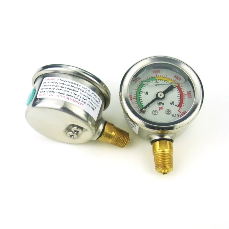 PCP 40MPa/6000PSI Двойной диапазон световой вибрации манометр 1/8NPT