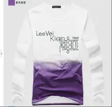 Freies verschiffen neue sommer-mode-männer baumwolle t-shirt plus größe M-4xl männliche stück-beiläufige o neck t-shirts farbverlauf