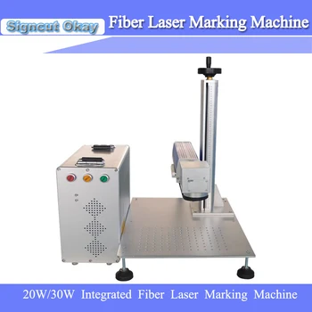 

JIN ZHI YIN Hot Sell 20W 30W Mini Desktop Fiber Laser Marking Machine for Metal Mobile Phone Case Bottle Engraving