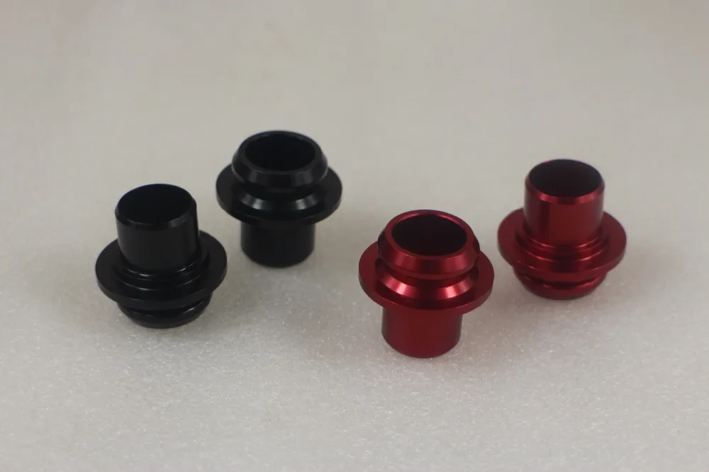 

15mm thru Side Caps for Powerway PHB-M74, M74 snow bicycle front hub end caps adaptors converters, aluminum alloy, black and red