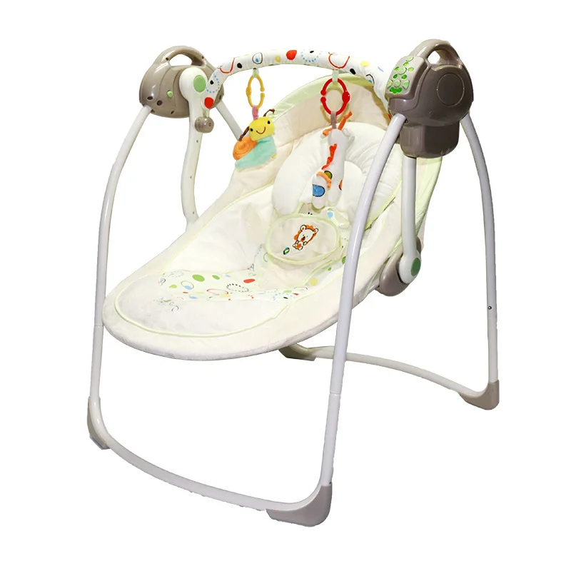 Portable Electric Baby Rocking Chair Infant Toddler Cradle Rocker Baby Bouncer Chair Baby Swing Chair Lounge Recliner