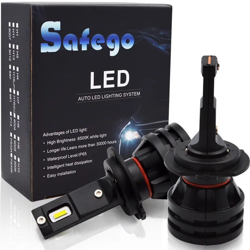 2 шт. автомобильные светодиодные лампы H7 H4 H11 H8 H9 55 вт 6500 лм|Передние LED-фары для