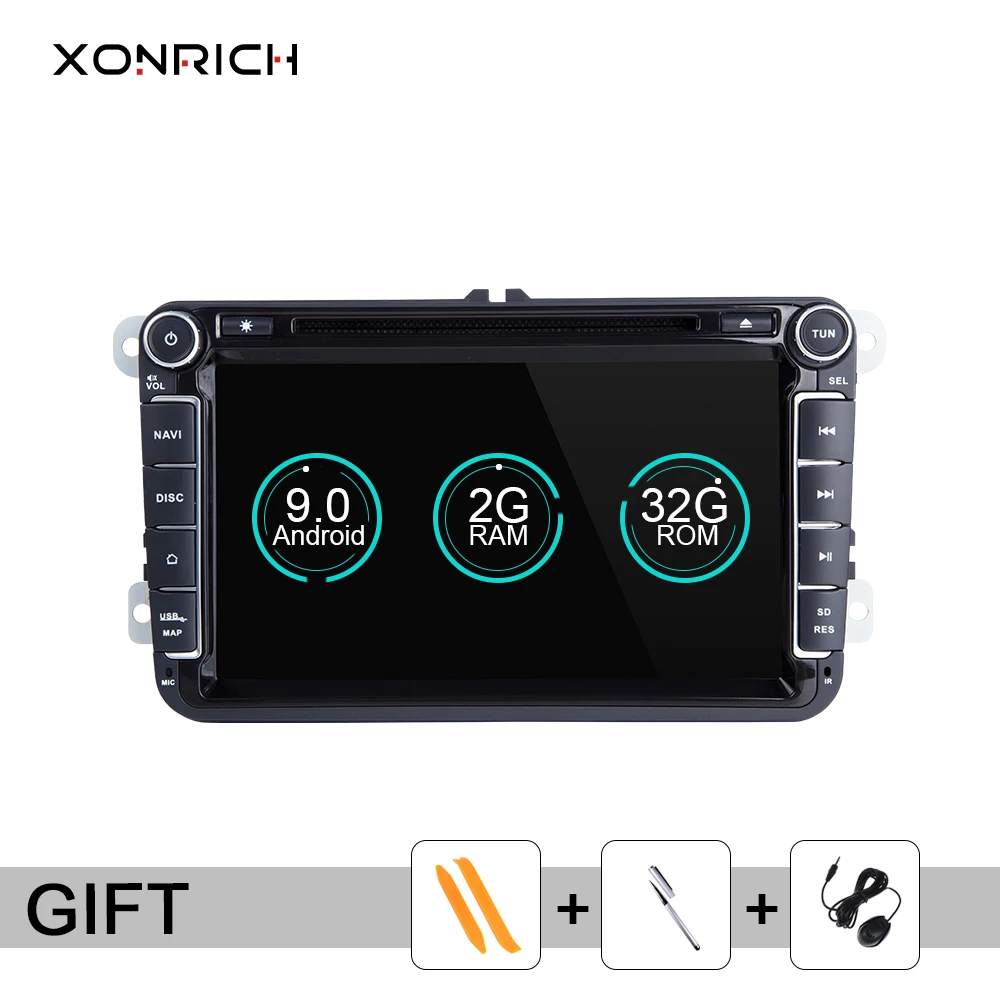 Excellent IPS DSP Android 9.0 2 din Multimedia Player For Rapid Yeti VW passat b6 golf 4 5 6 Amarok polo Seat Altea leon Toledo BORA Radio 0