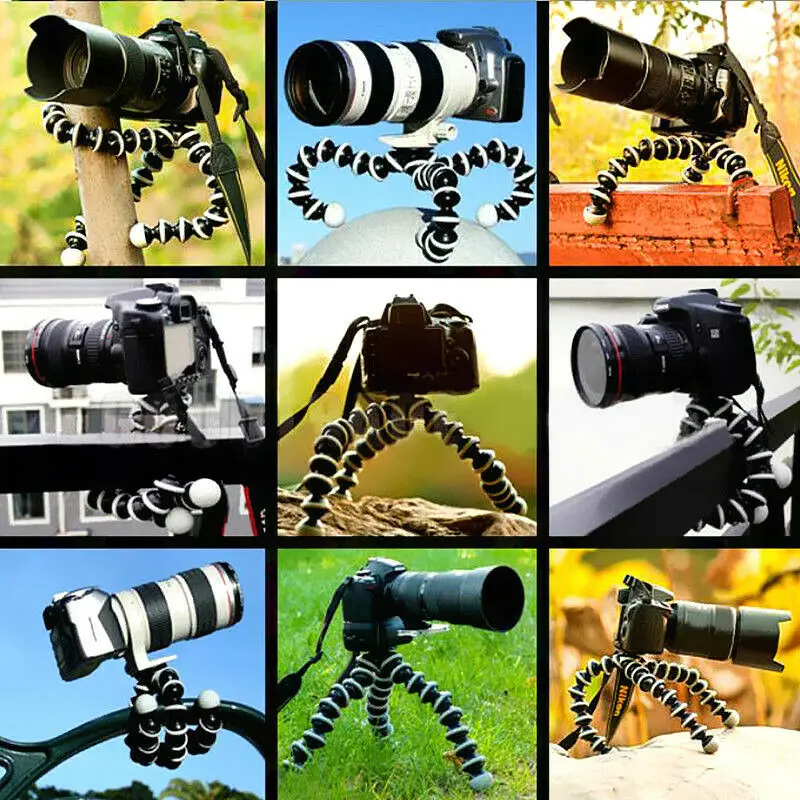 S/M/L Camera Cam DSLR SLR Flexible Tripod Gorilla Octopus Mount Stand Holder