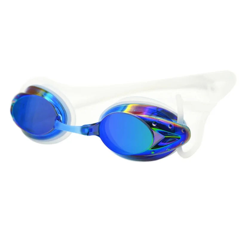 Мужские Женские наружные водные виды спорта очки для плавания для взрослых водостойкие противотуманные красочные плавающие очки с переносицей мост заменить - Цвет: L