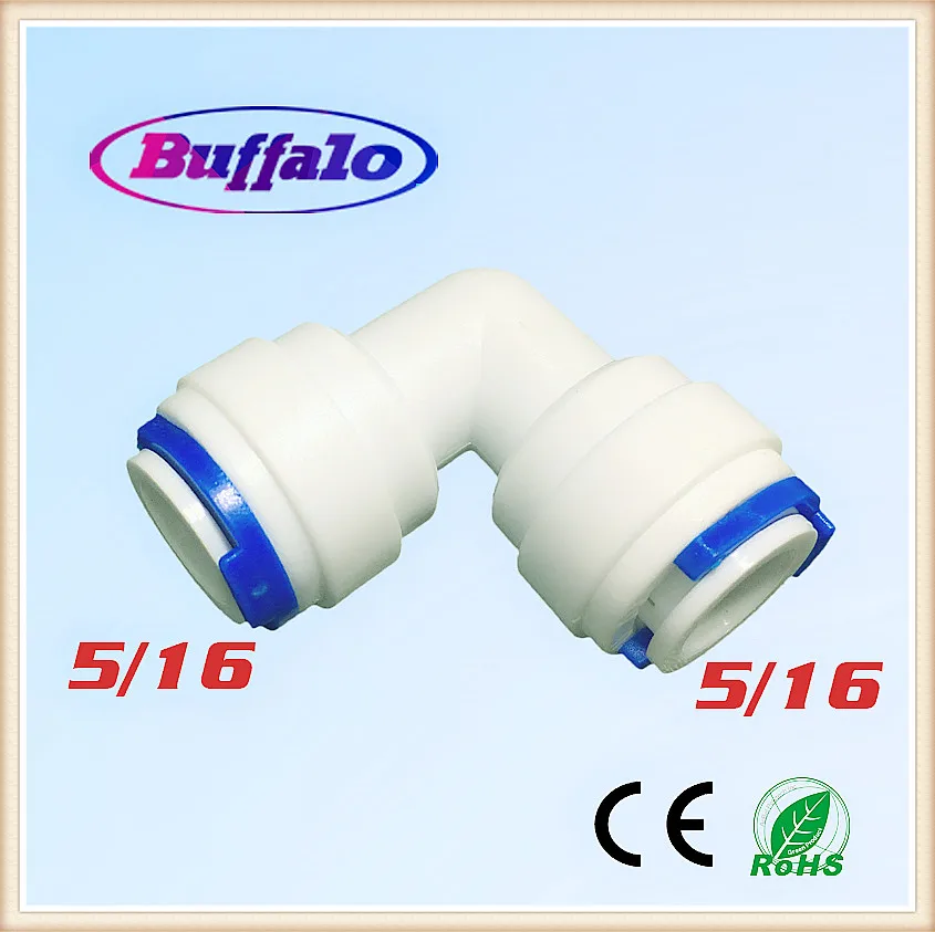 100Pcs 5/16" OD Hose Quick Connect 5/16" Pipe Elbow Union Connection RO