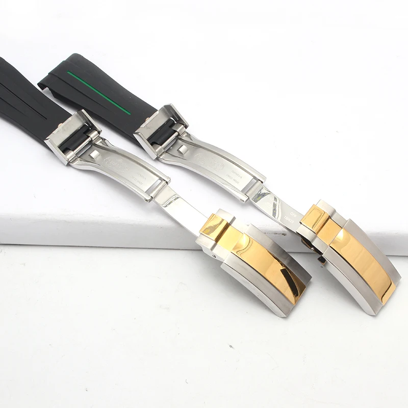 Применимо к Rx черно зеленым водным ghost strap резиновые силиконовые часы для