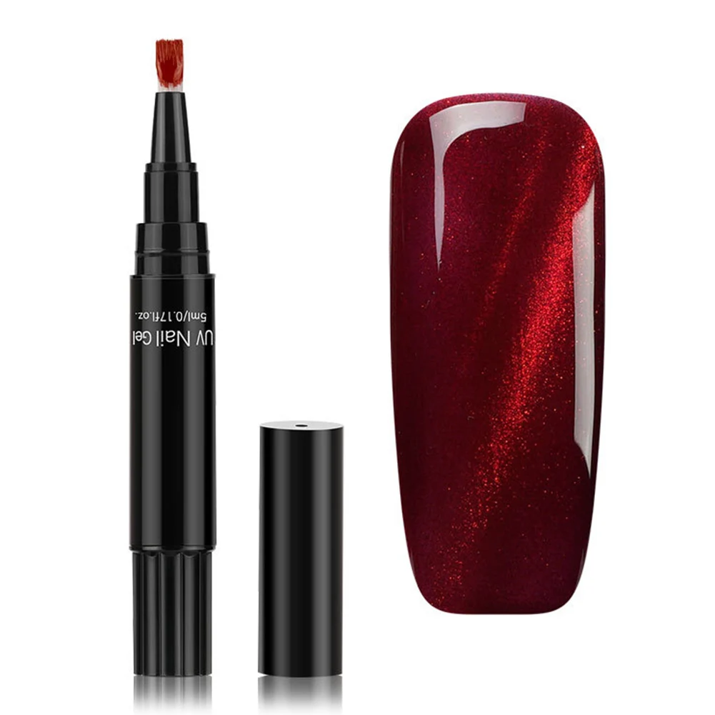 

2019 New Cat Eye Gel Polish Pen 3D DIY Red Fire Soak Off UV Gel Manicure Nail Art Varnish