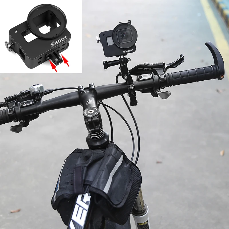 Aluminum CNC Protective Case Anti-Fall Frame Housing with Rear cover 52mm UV filter For GoPro Hero 5 6 7 black Camera Accessories (3)