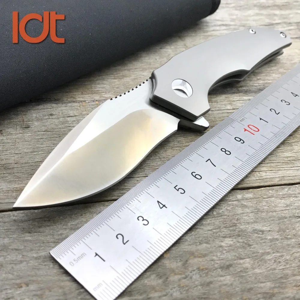 LDT Titanium Handle IKBS Folding Knife VG10 M390 Blade Ceramic ball