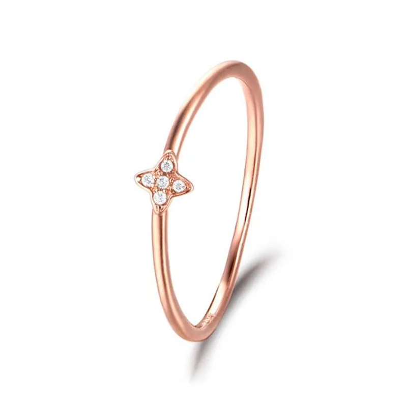 

High Quality 100% 18K Gold Micro Paved Cubic Zirconia Star Ring For Women CZ Stone Crystal Bague Jewelry 0.80G