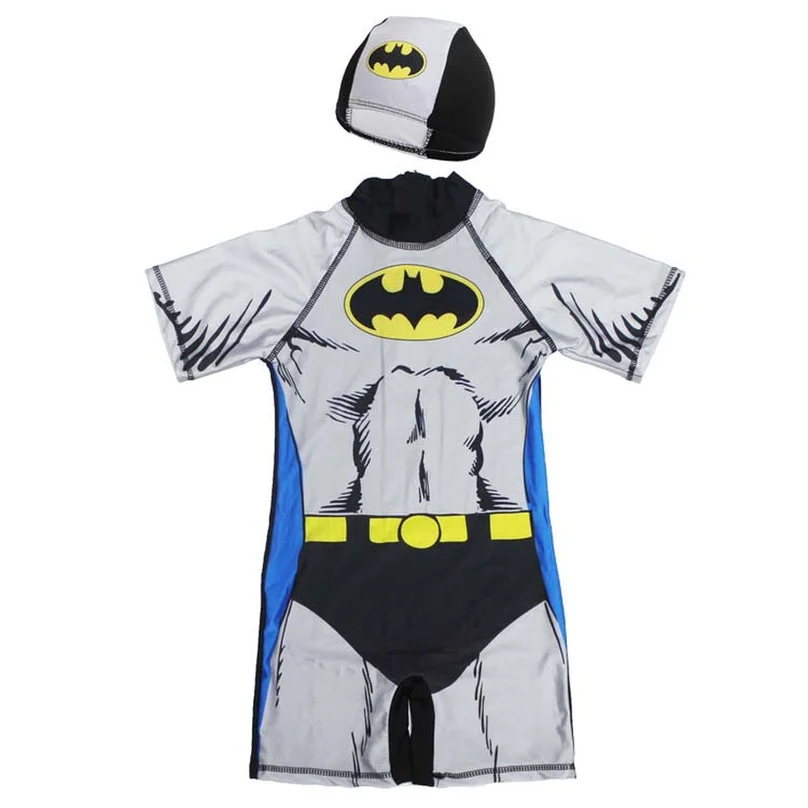Детский купальный костюм, цельный купальный костюм для мальчиков, Миньоны, Бэтмен, купальный костюм для детей, Капитан Америка, спортивный костюм UPF50+ пляжная одежда, купальный костюм для малышей