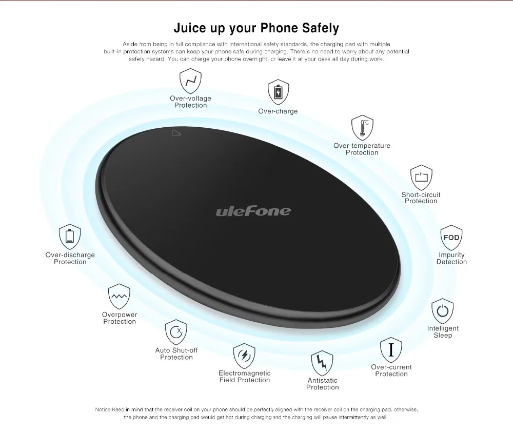 Оригинальный Ulefone UF002 10 W Беспроводной быстро Зарядное устройство для iPhone X/XS Max XR 8
