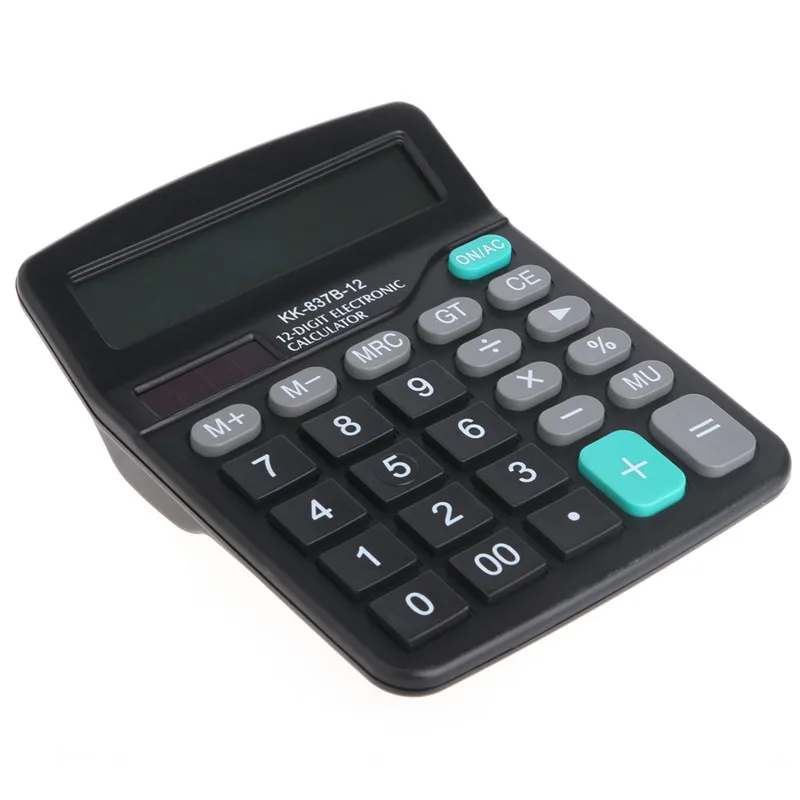 Business Office Calculator Dual Power Solar & Battery Powered Large
