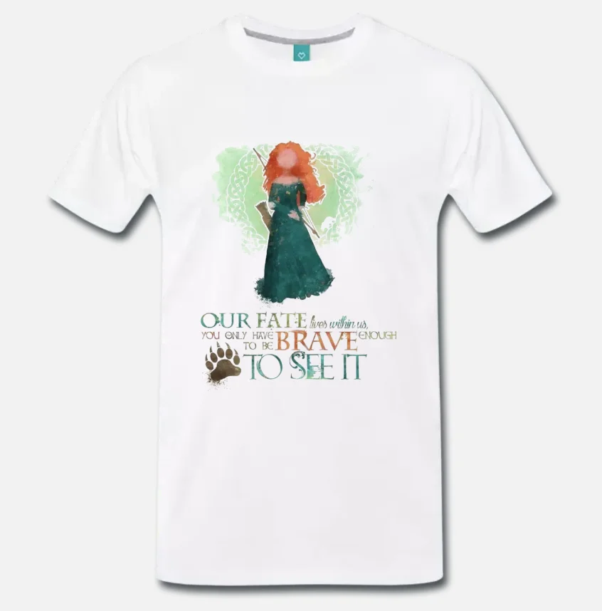 

T-SHIRT BRAVE MERIDA FRASE CITAZIONE FIABA FAVOLA - 1 S-M-L-XL-2XL-3XL