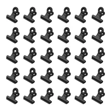 XRHYY 30 Pack 22mm Metal Hinge Clips Bulldog Clips Money Binder Paper Clips Clamps For Picture Photos Home Office Collating