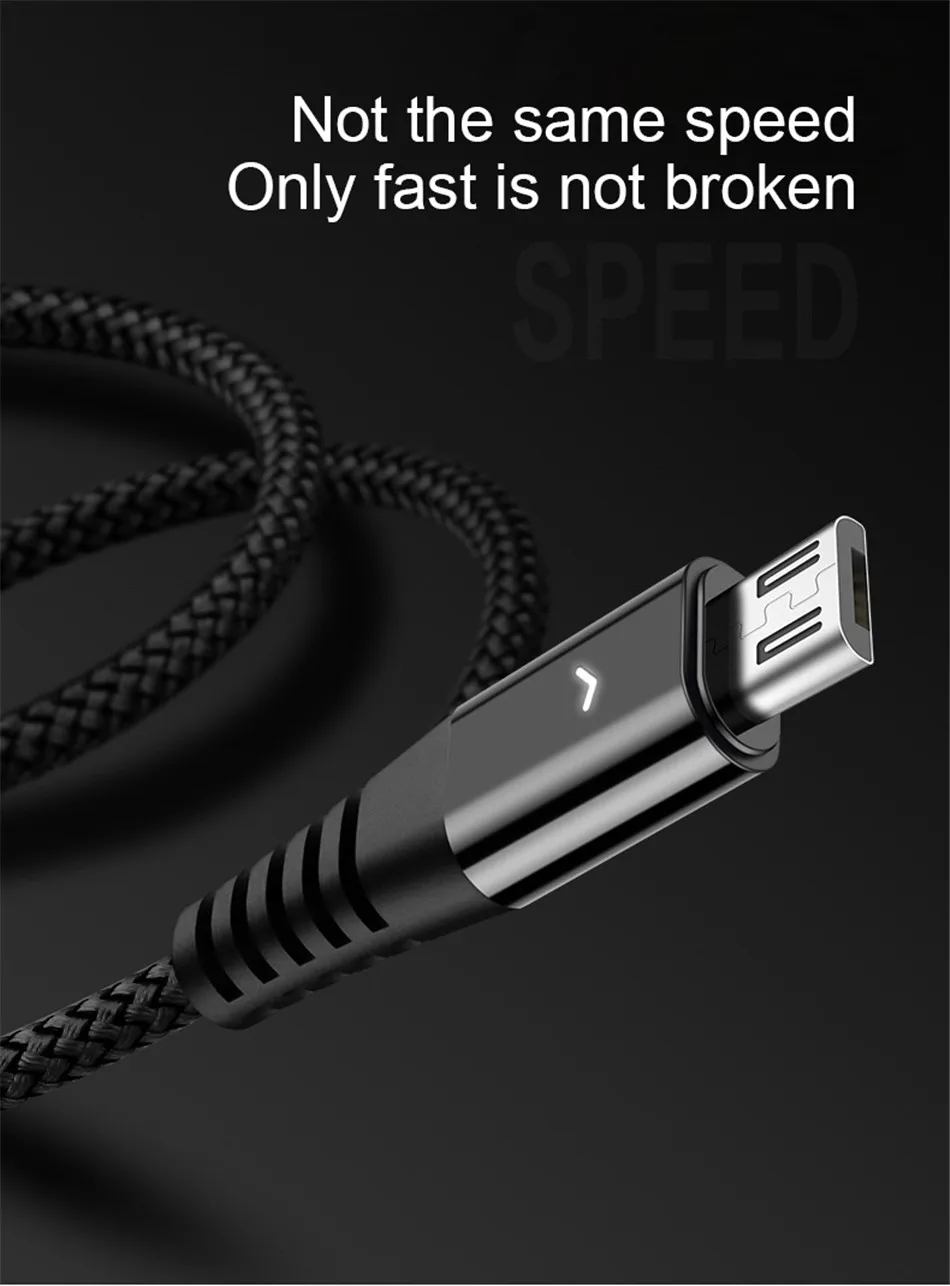 NOHON Micro USB Led Data Cable For Samsung Galaxy S7 S6 Huawei Xiaomi Redmi Note 4 4X Mobile Phone 2.4A Fast Charger Cables 1 (1)