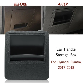 

Durable Car Interior Storage Box For Hyundai Elantra 2017-2018 Black Car Left Storage Box Handle Cover Case