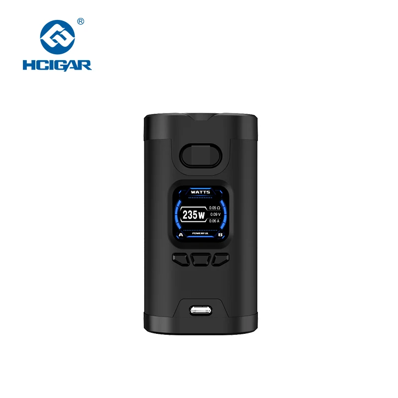 Hcigar Wildwolf 235W Vape Mods питание от Dual 18650 Towis XT235 чип TFT экран испаритель электронная