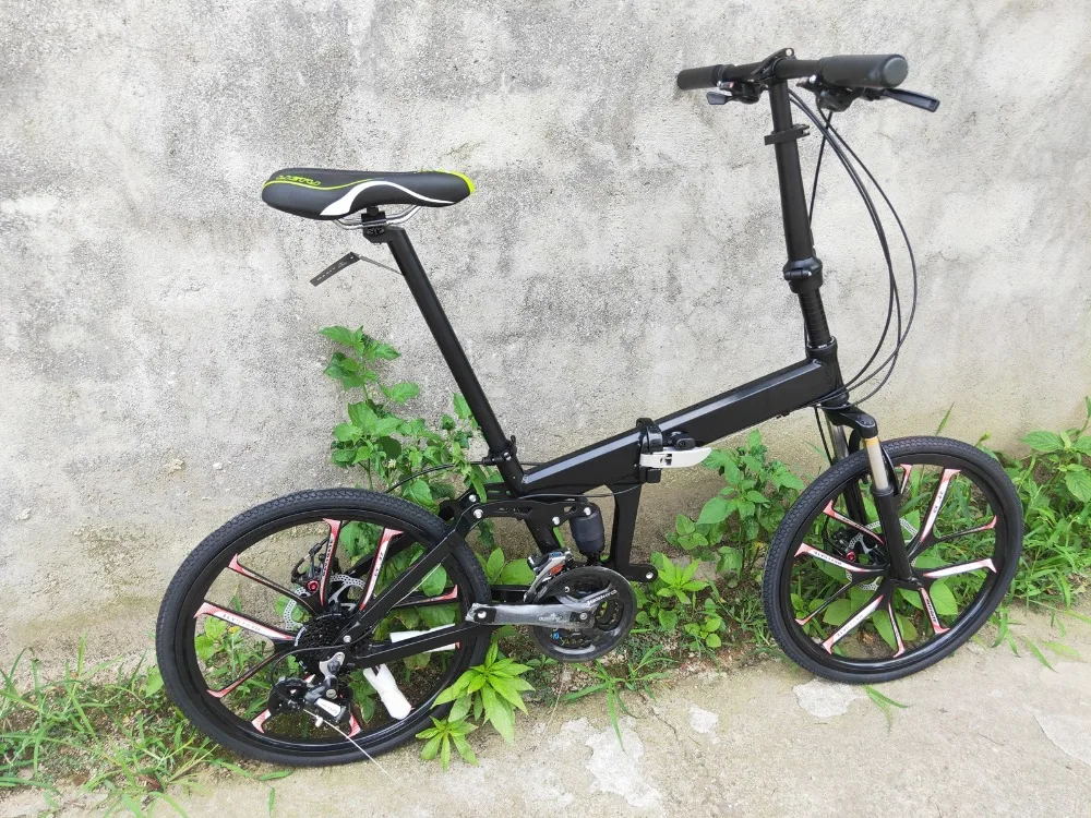 Excellent Kalosse Full suspension  22 inch  Kids Folding frame 22er mountain bicycle  Children mountain bike 27 speed 13