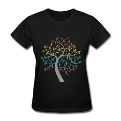 Дерево гордость ЛГБТ Для женщин футболка с рисунком брендовая одежда для женщин; Большие размеры Для женщин футболка женская Модные принты