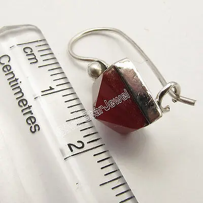 Chanti International PURE Beautiful RED CARNELIAN SQUARE великолепные серьги Пирамида 2 4 см|gorgeous earrings|earrings