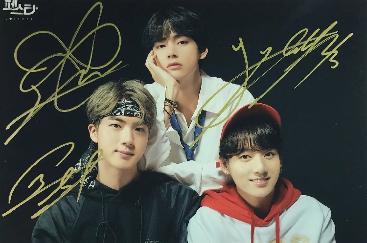 防弹少年团 BTS 亲笔签名照片 多款 5送1 2019 防弹少年团 签名照 10