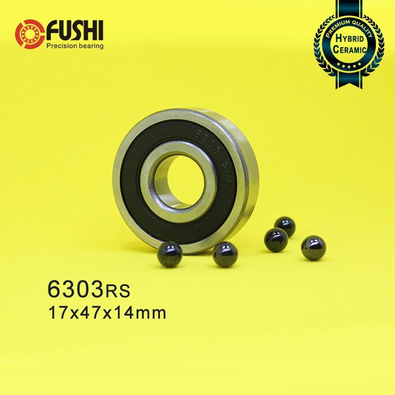 

6303 Hybrid Ceramic Bearing 17*47*14 mm ABEC-1 ( 1 PC) Industry Motor Spindle 6303HC Hybrids Si3N4 Ball Bearings 3NC 6303RS