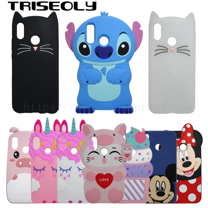 TRISEOLY для huawei P Smart 2019 чехол силиконовый 3D мультяшный Кот Чехол Funda POT LX1 LX3