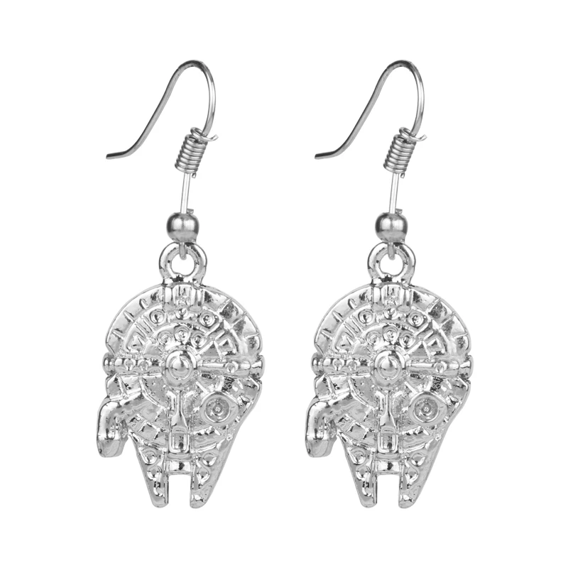 

Star Wars Jewelry Millenium Falcon Drop Earrings for Women Stainless Pendants Charms Earring for Female Accessories Gift