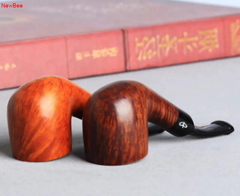 6 newbee small size briar wood tobacco pipe with 3 mm metal filter good quality smoking pipe for beginner smoker