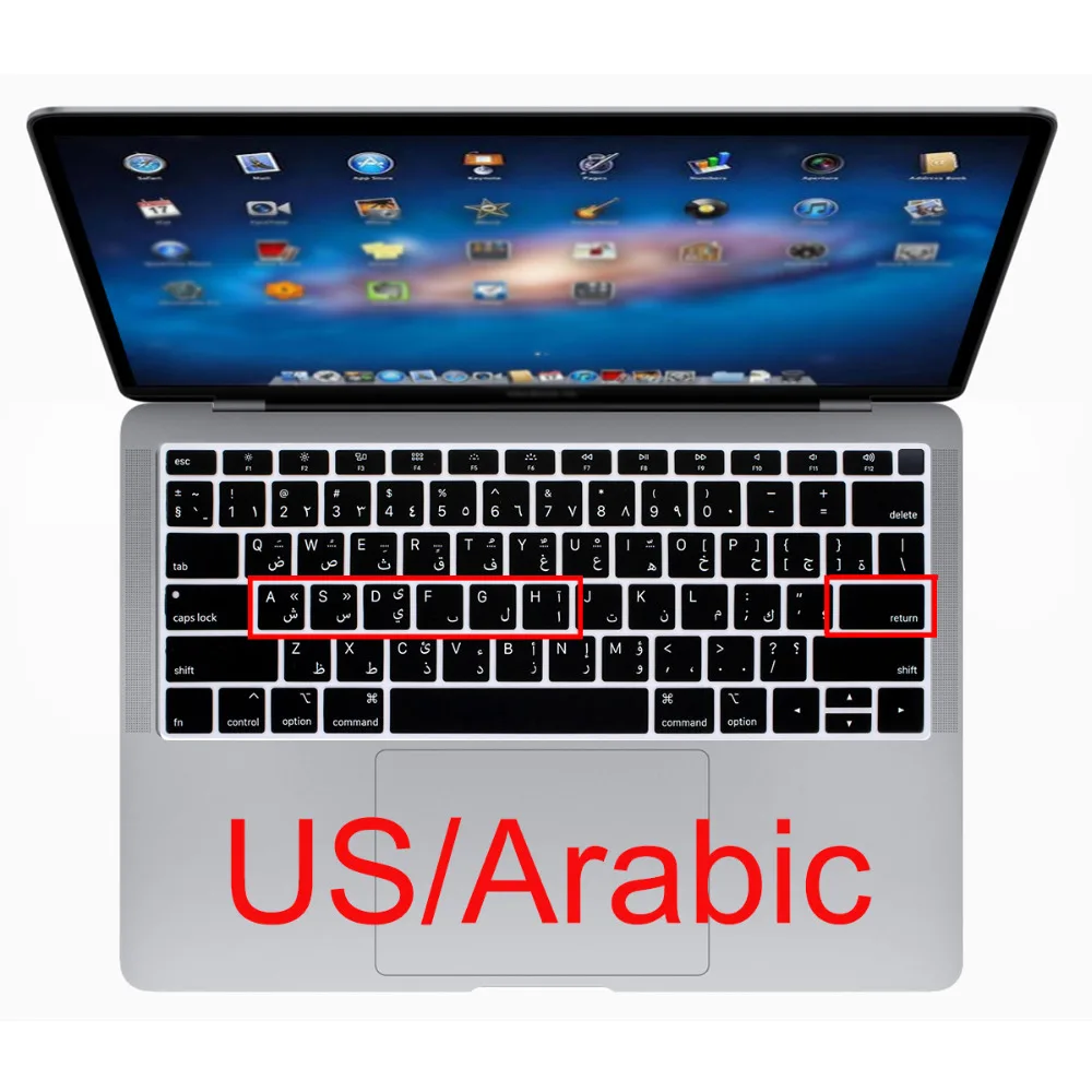 Redlai силиконовый водонепроницаемый чехол для клавиатуры для Macbook Air 13 A1932 Touch ID США введите Испанский Французский Тайский тайваньский алфавит