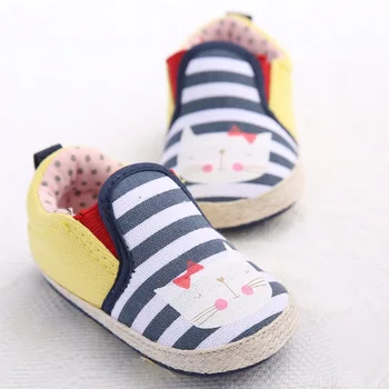 

Striped cartoon baby toddler shoes