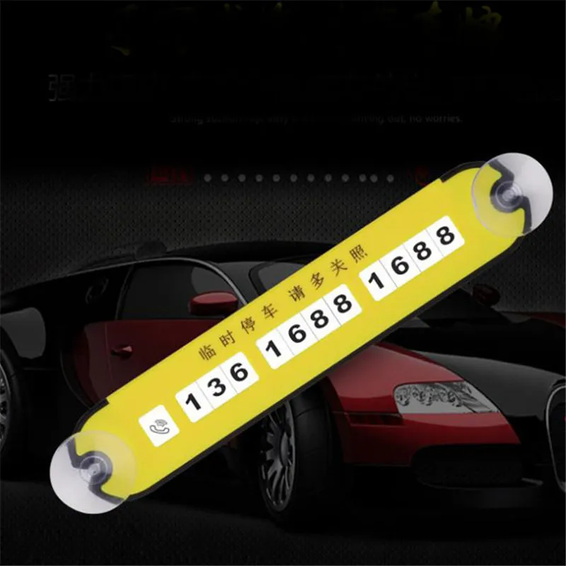 

Car Temporary Handwritten Temporary Stop Sign Parking Plate Card Phone Number Plate Stop Sign